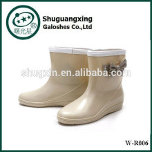 Imperméable à l’eau de pluie de gelée bottes mode pour dames en Tube pvc Cute bottes nouvelle coréen printemps W-R006